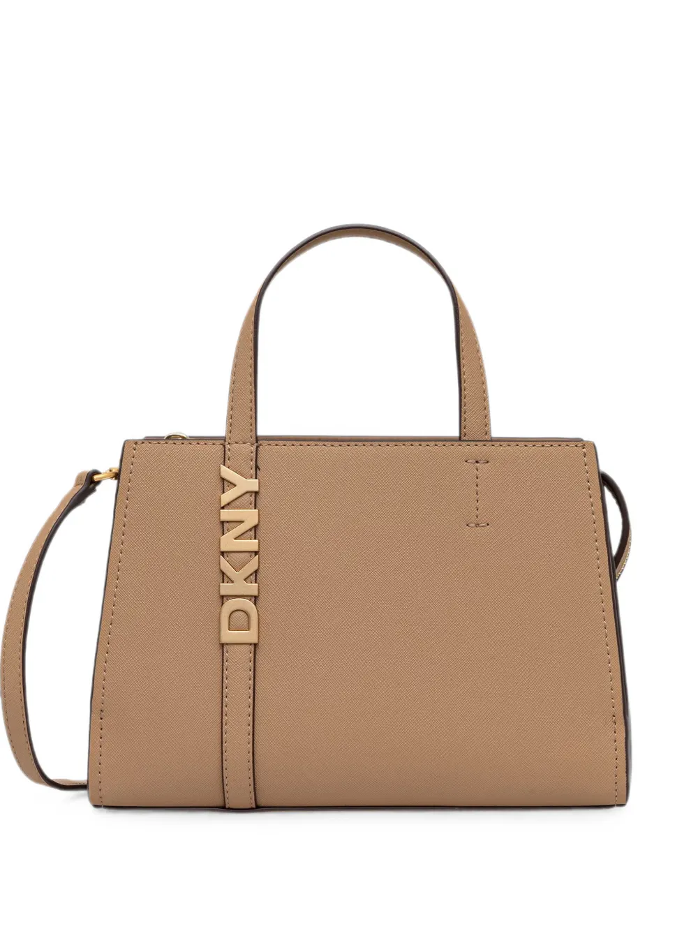 DKNY Avril logo-plaque mini tote bag - Marrone