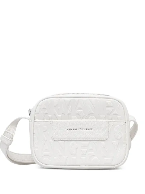 Armani Exchange bolsa crossbody con logo en relieve