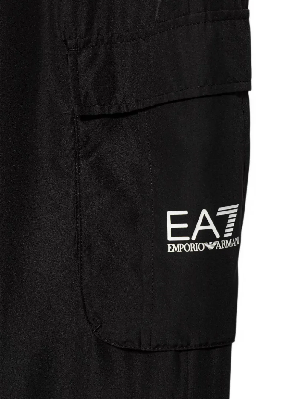 Ea7 Emporio Armani Cargo broek met logoprint Zwart