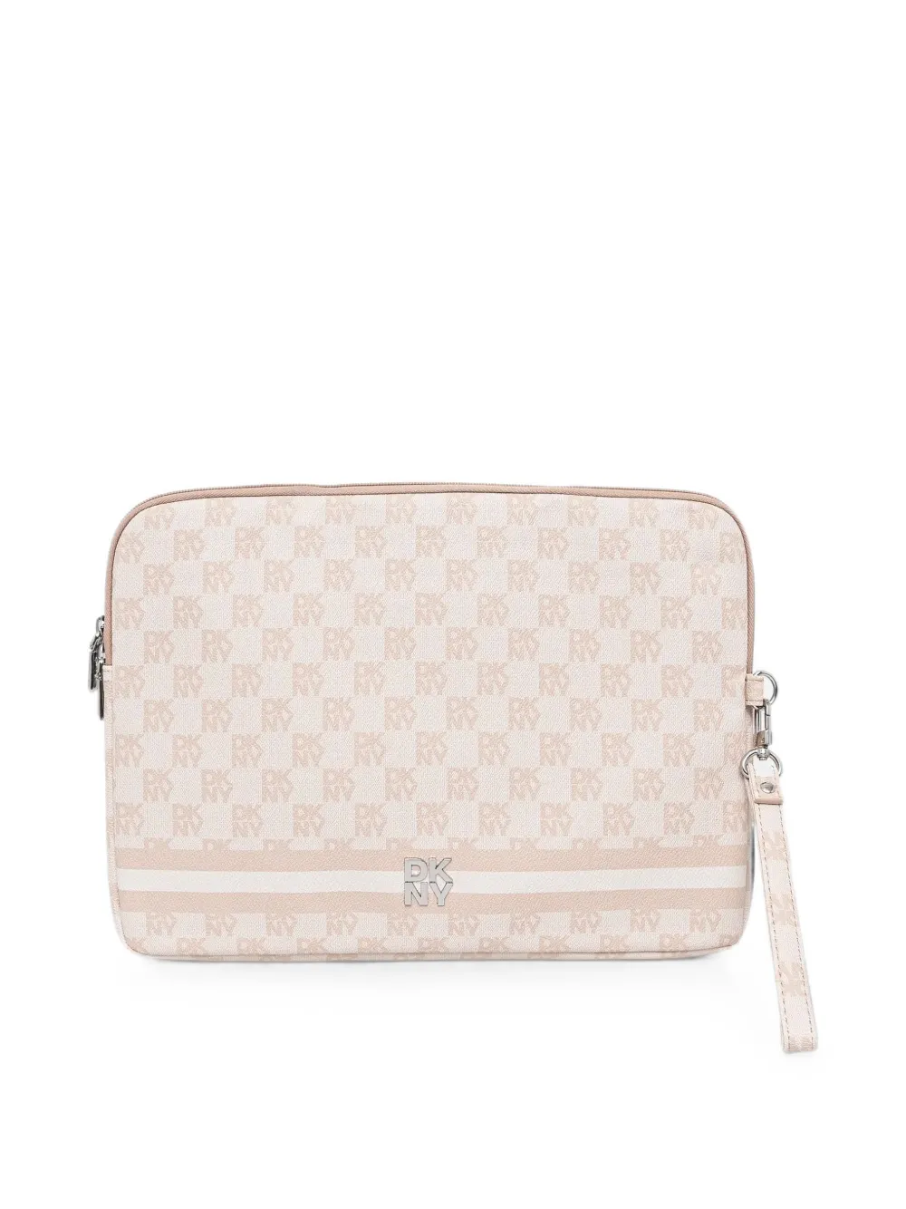 DKNY logo-print laptop bag - Rosa