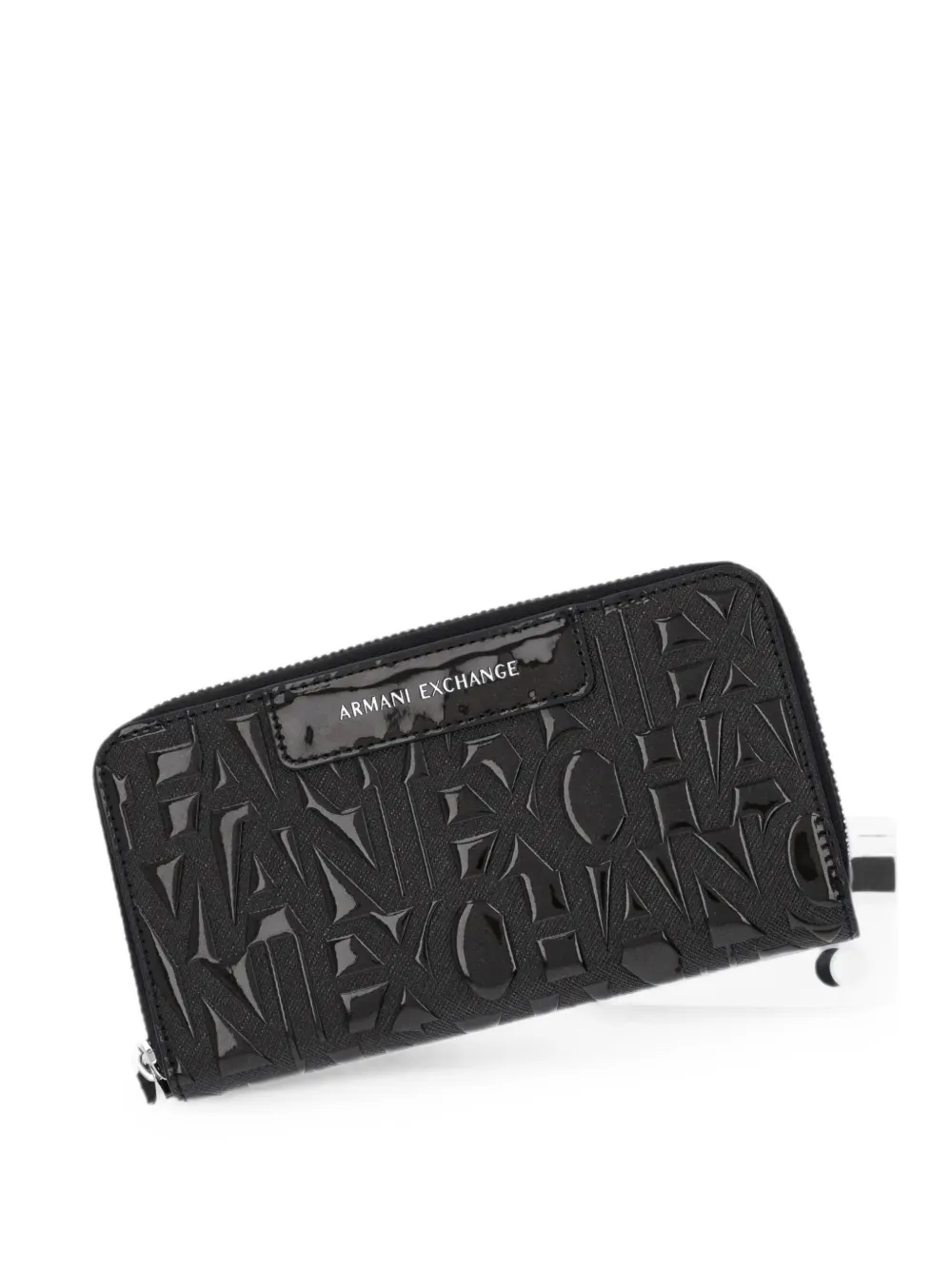 Armani Exchange Portemonnee met logo-reliëf Zwart