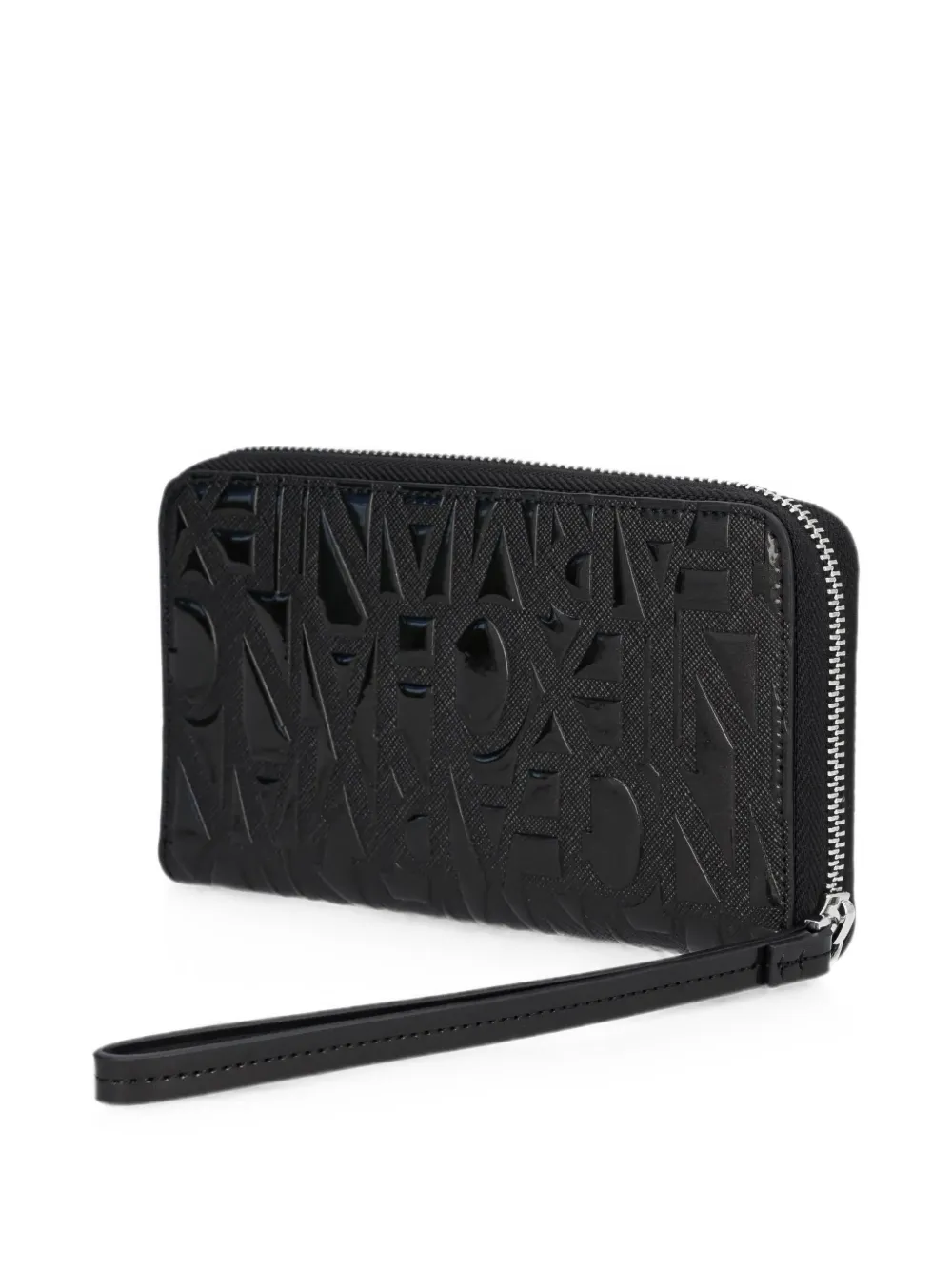 Armani Exchange Portemonnee met logo-reliëf Zwart