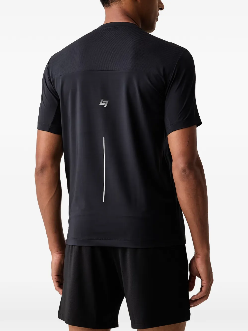 Ea7 Emporio Armani T-shirt met logoprint Blauw
