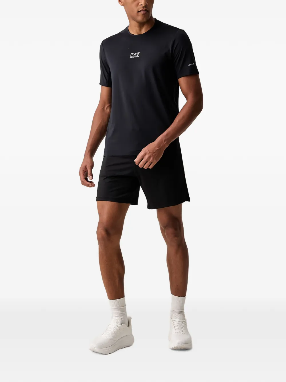 Ea7 Emporio Armani T-shirt met logoprint Blauw