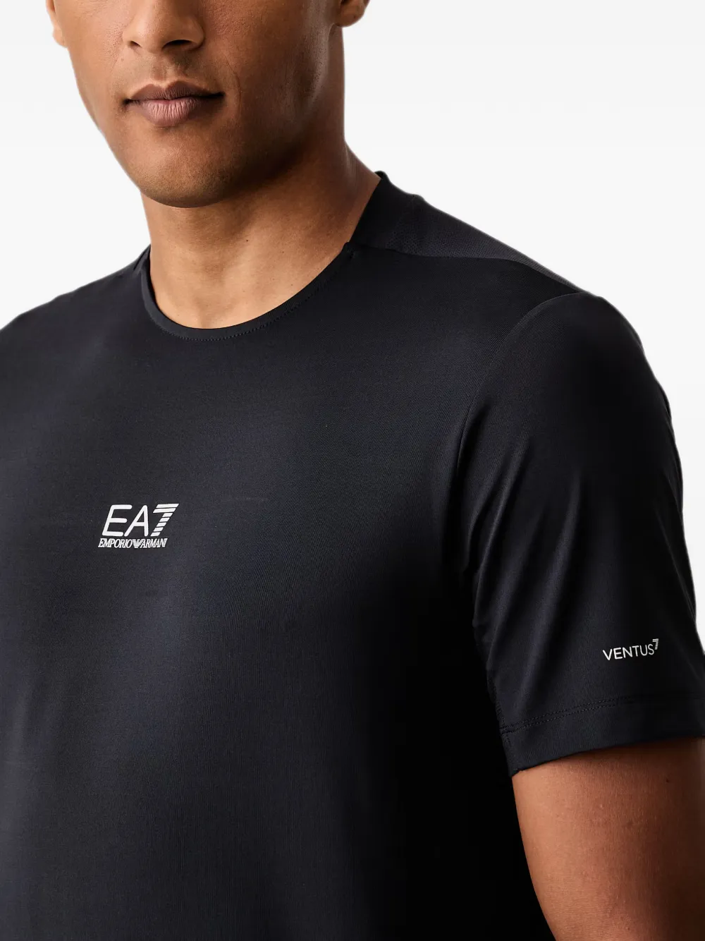 Ea7 Emporio Armani T-shirt met logoprint Blauw
