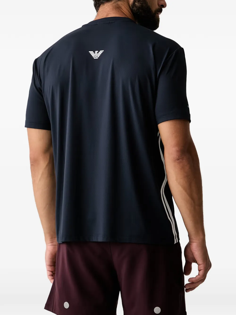 Ea7 Emporio Armani T-shirt met logoprint Blauw