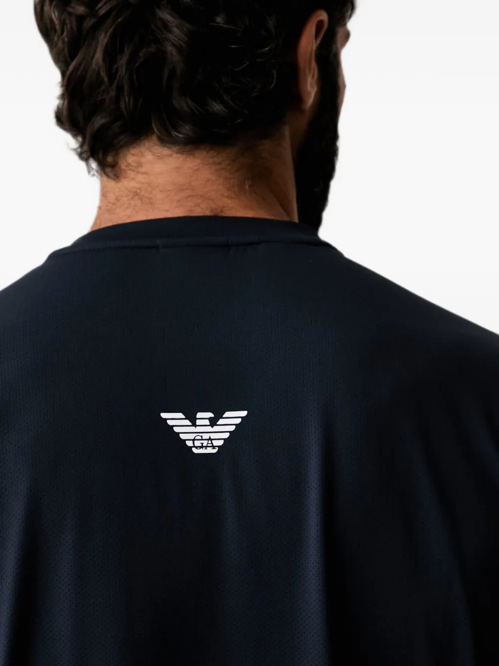 Ea7 Emporio Armani T-shirt met logoprint Blauw