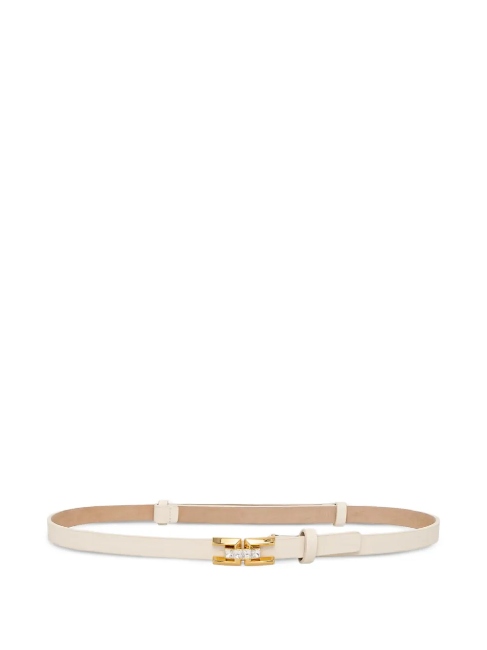 Elisabetta Franchi crystal-embellished logo-buckle belt - Toni neutri