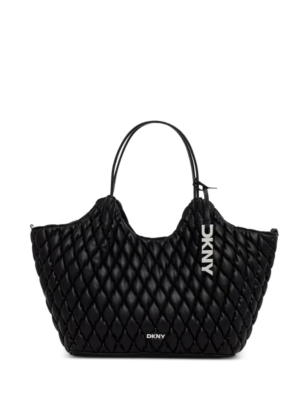 DKNY Paula quilted logo-tag tote bag - Nero