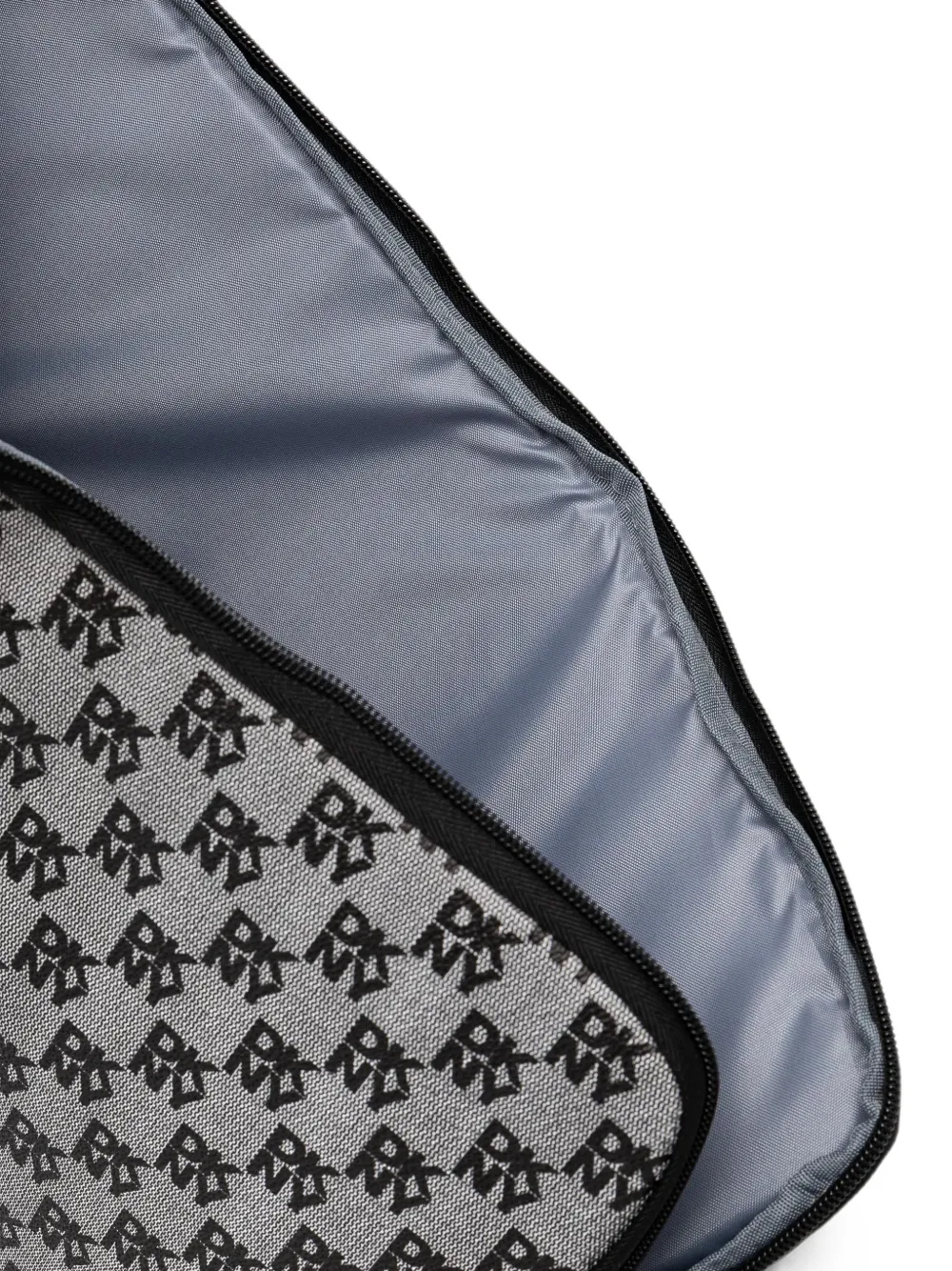 DKNY Gestreepte laptoptas met logoprint Grijs