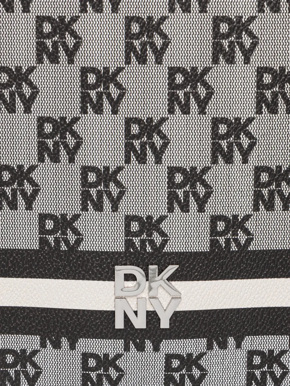 DKNY Gestreepte laptoptas met logoprint Grijs