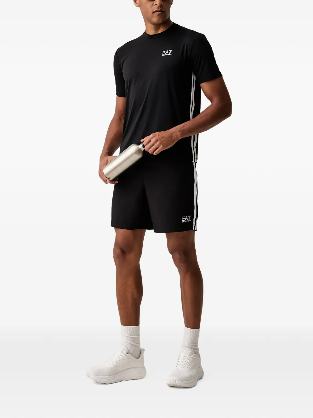 Ea7 Emporio Armani T-shirt met logoprint Zwart