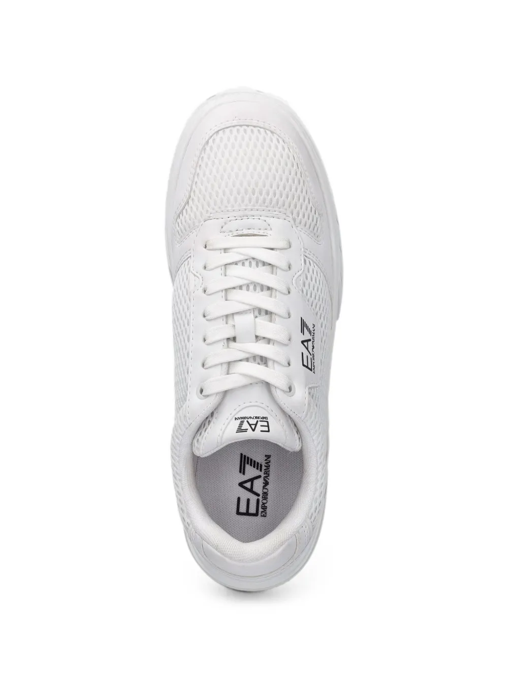 Ea7 Emporio Armani New Premium Court logo-print panelled sneakers Wit