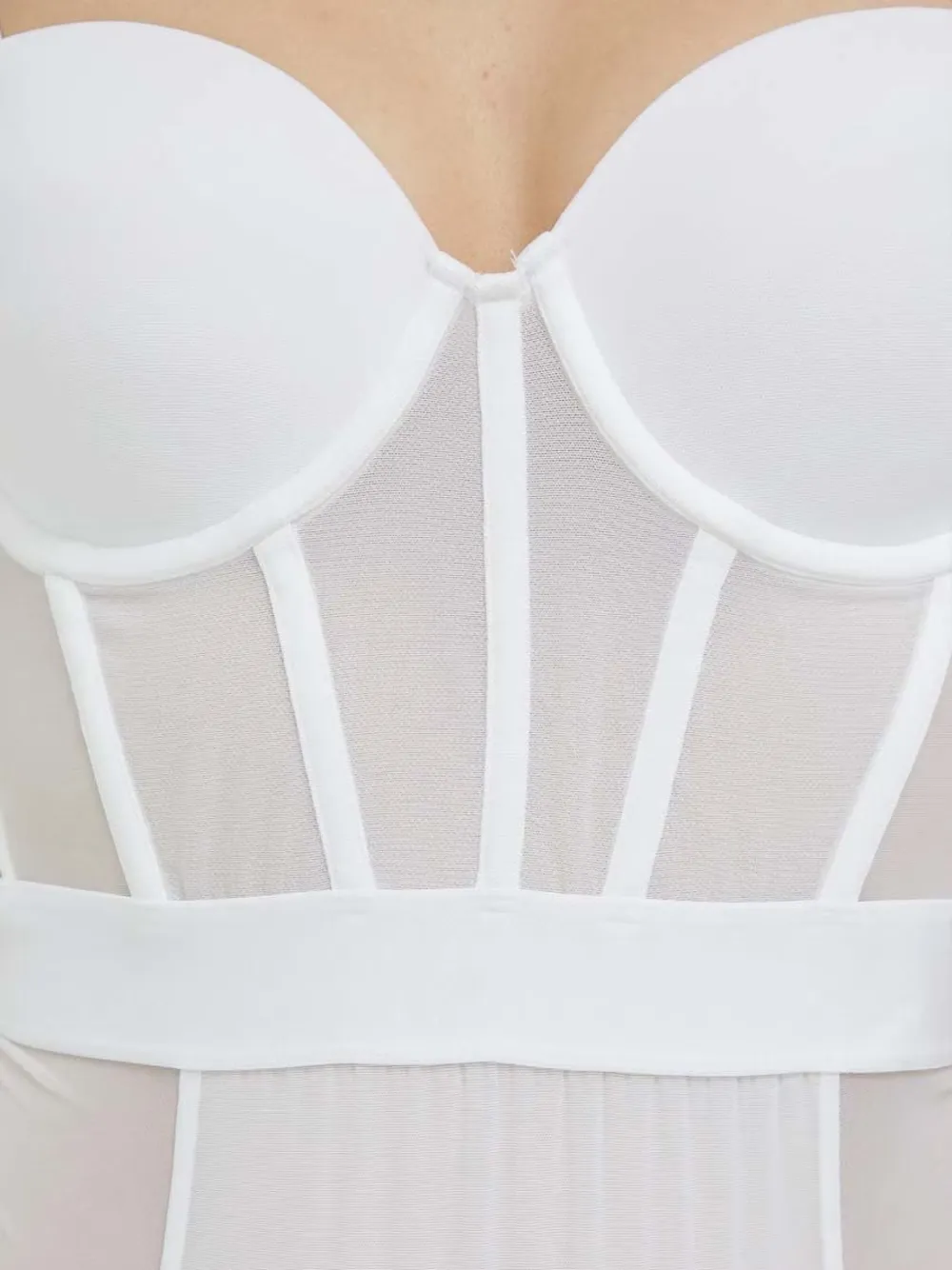 DKNY mesh-panelled corset-style body Wit