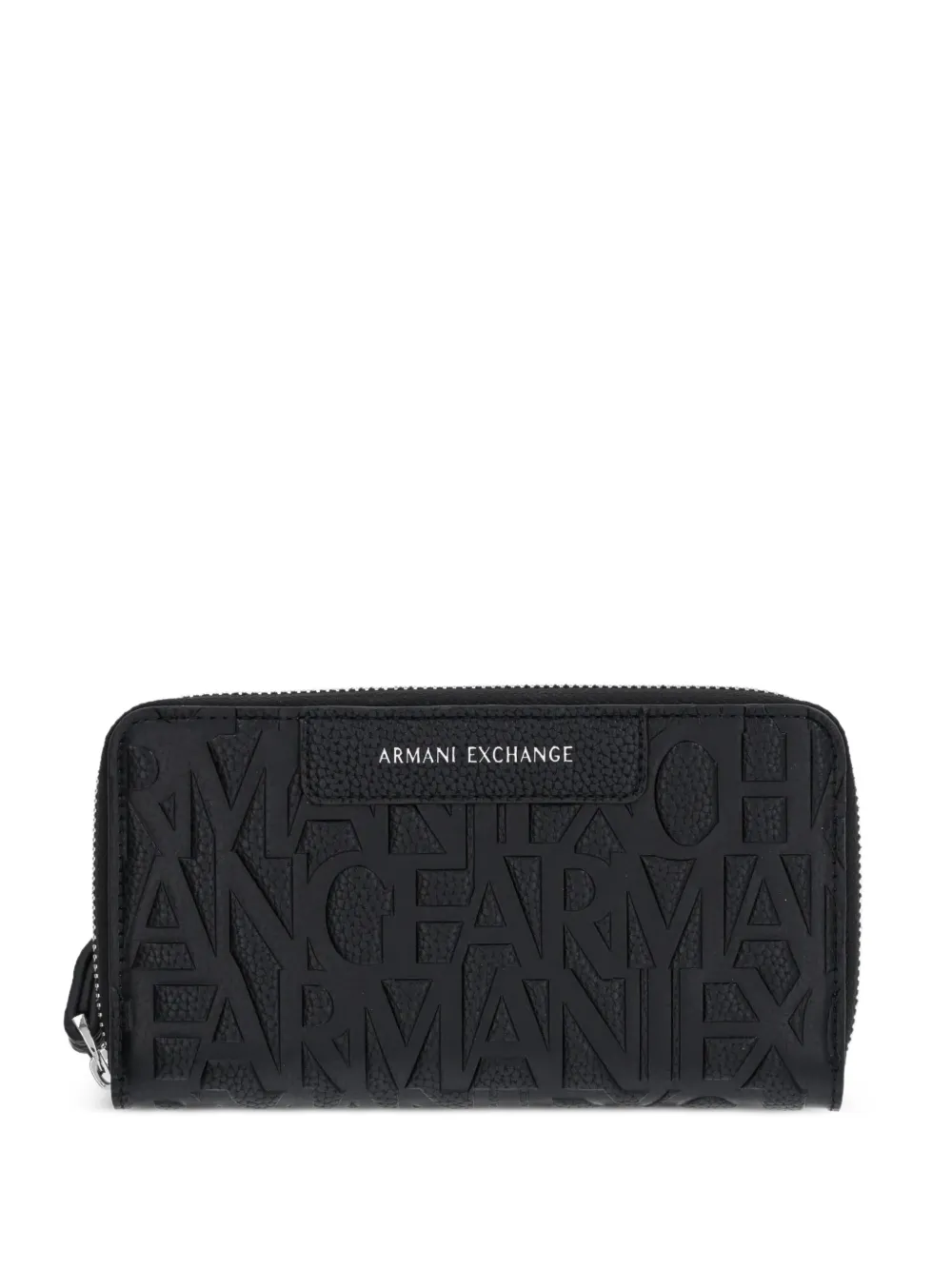 Armani Exchange logo-embossed continental wallet - Schwarz