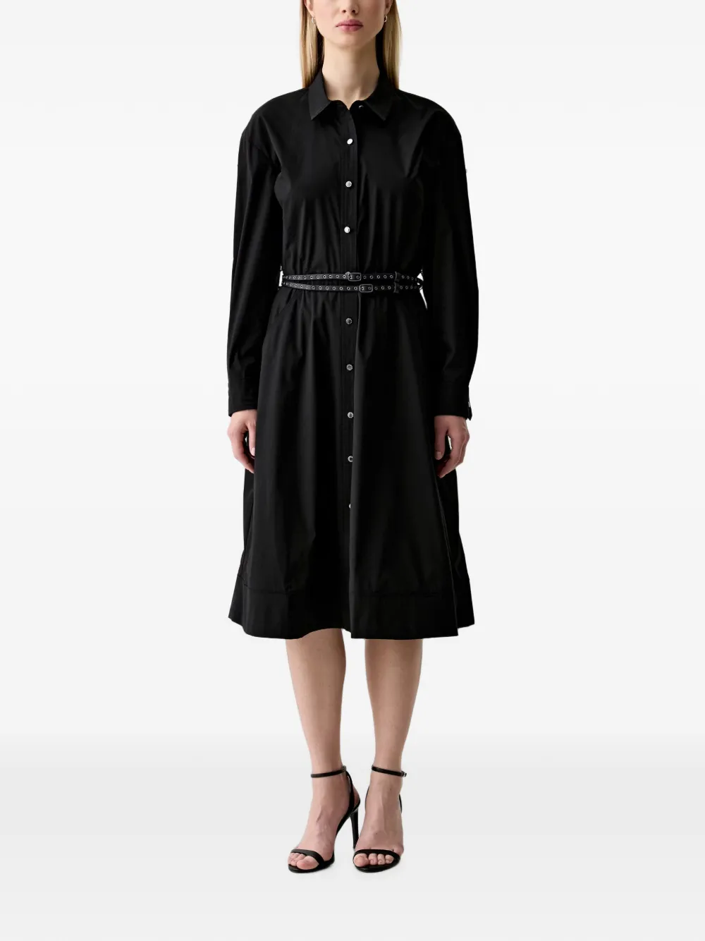 DKNY button-down shirt midi dress - Nero