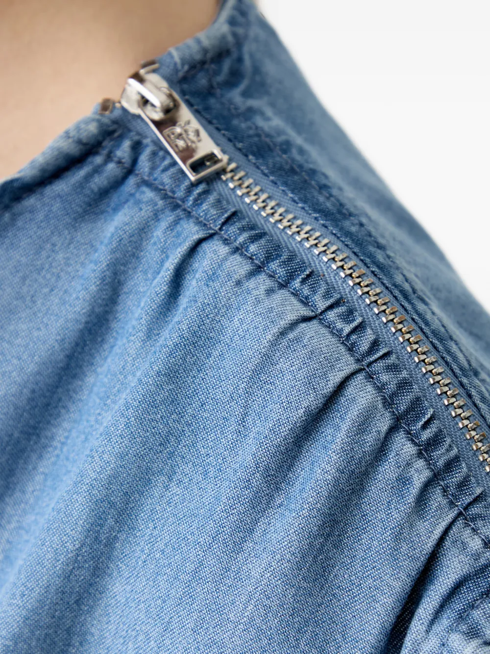 DKNY Midi-jurk met ruches Blauw