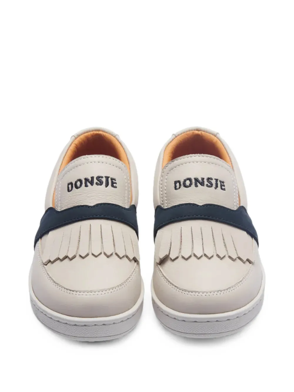 Donsje Kieran fringed leather loafers Beige