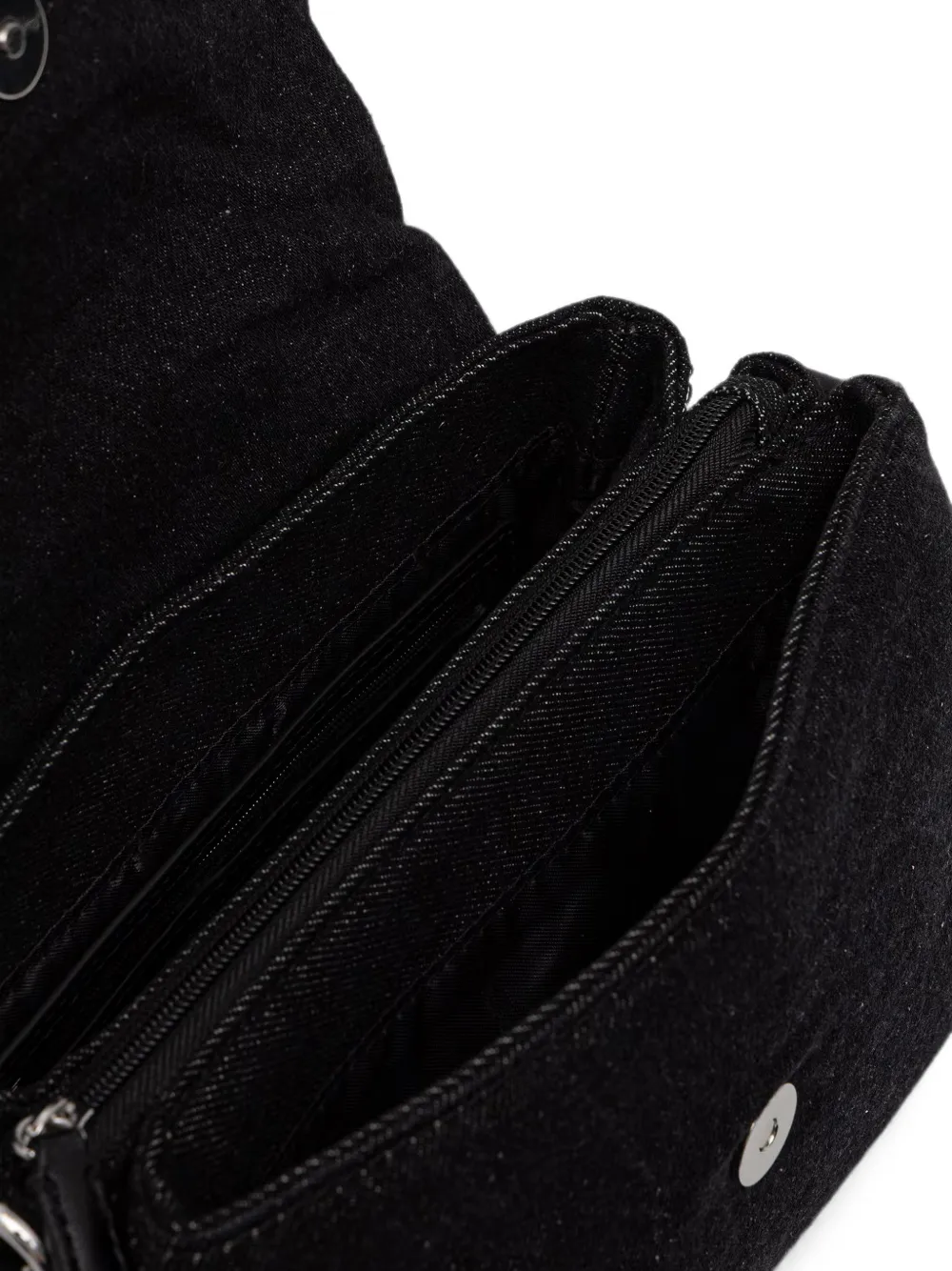 DKNY Denim schoudertas verfraaid met studs Zwart