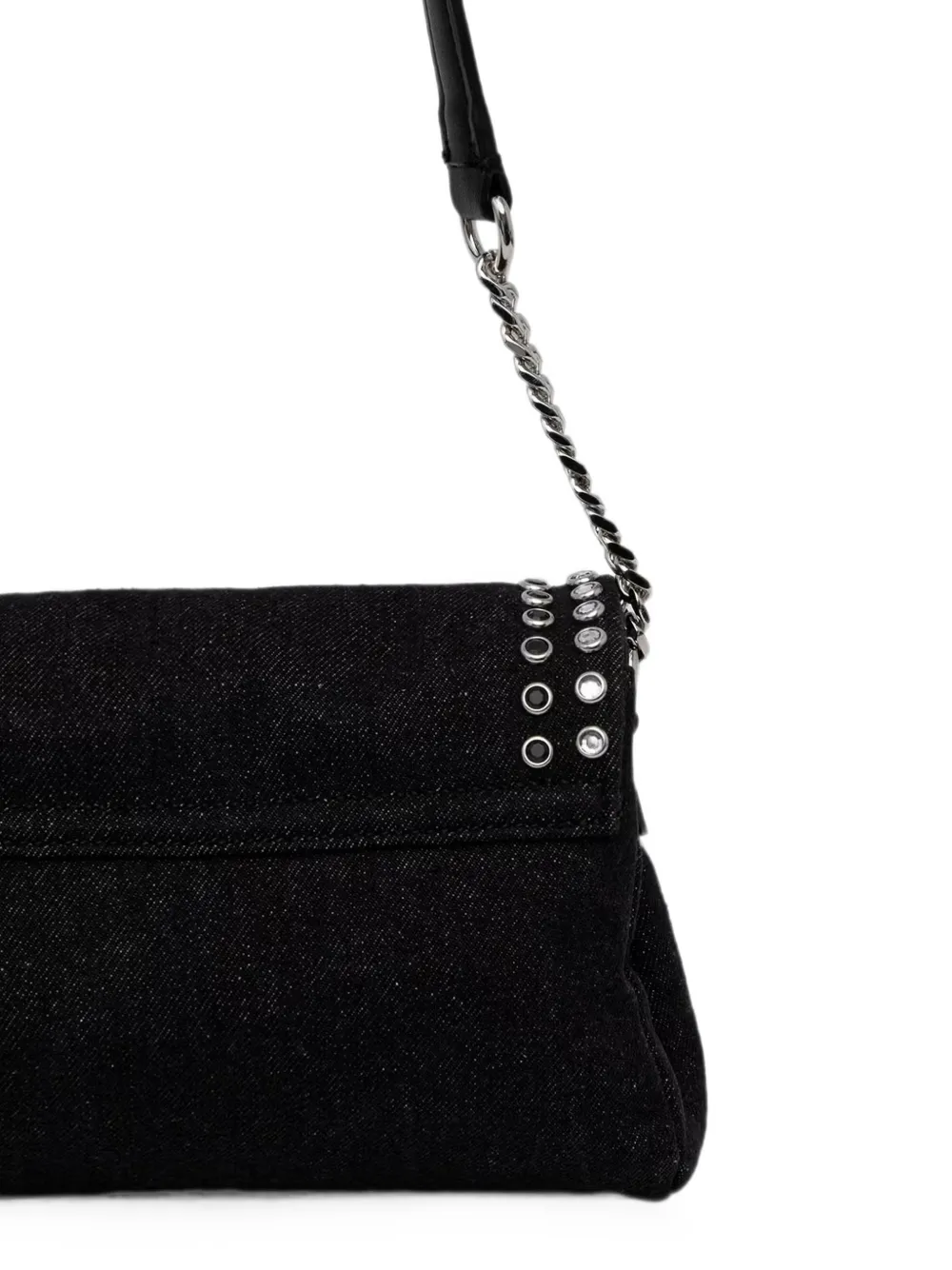 DKNY Denim schoudertas verfraaid met studs Zwart