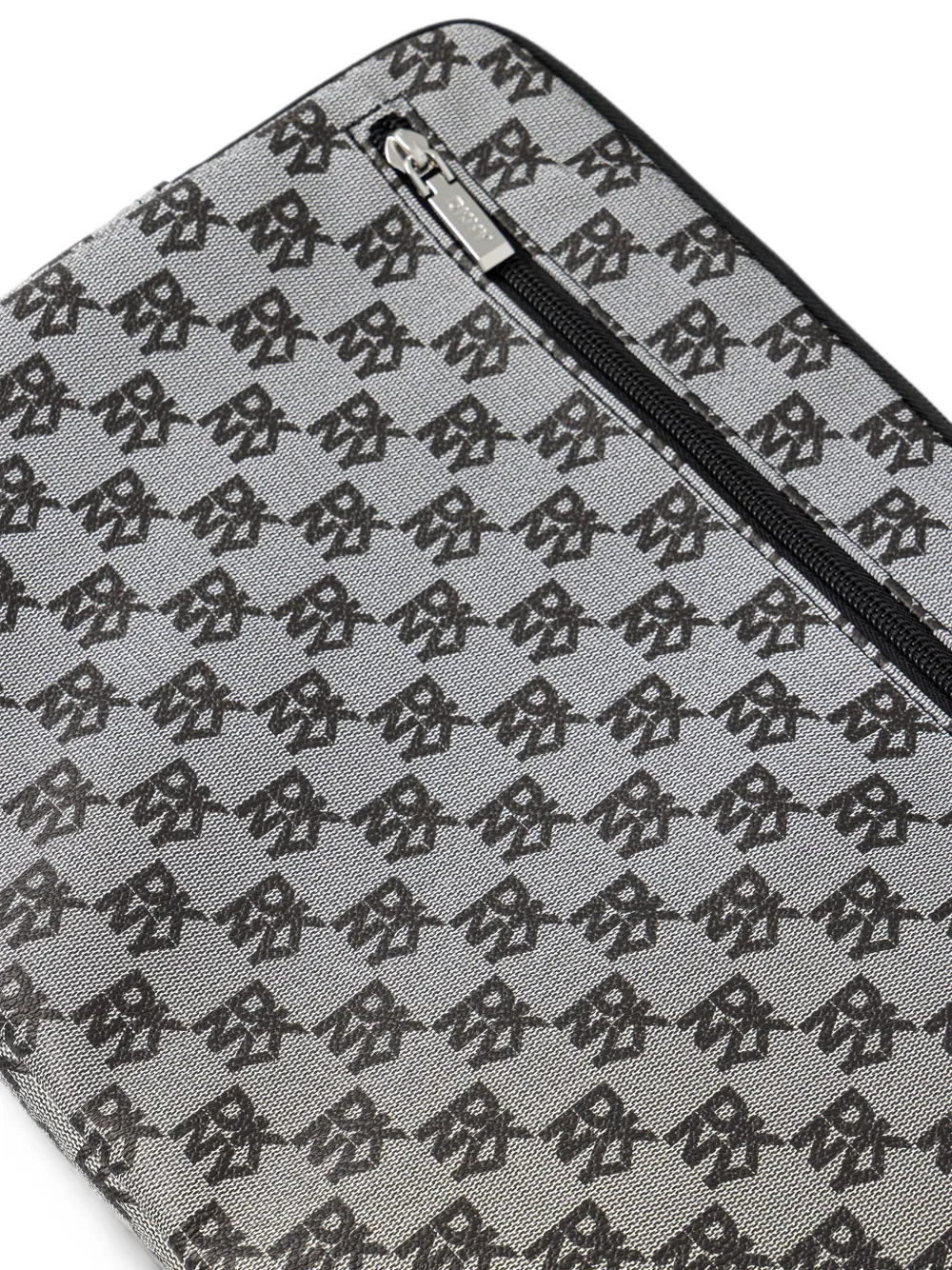 DKNY Laptoptas met monogramprint en logoplakkaat Grijs
