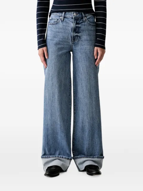 DKNY faded wide-leg jeans