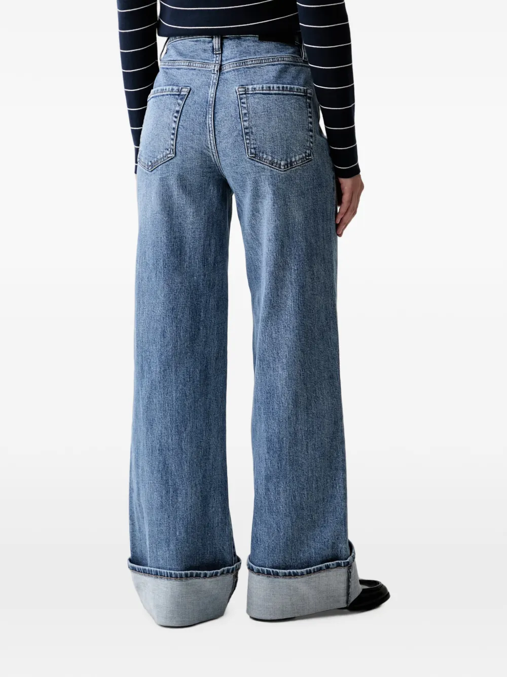 DKNY Jeans met wijde pijpen Blauw