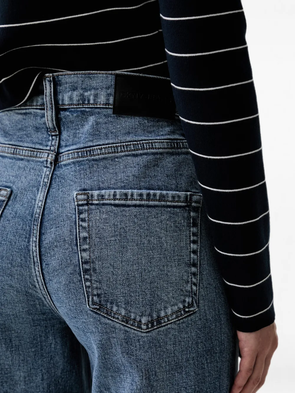 DKNY Jeans met wijde pijpen Blauw