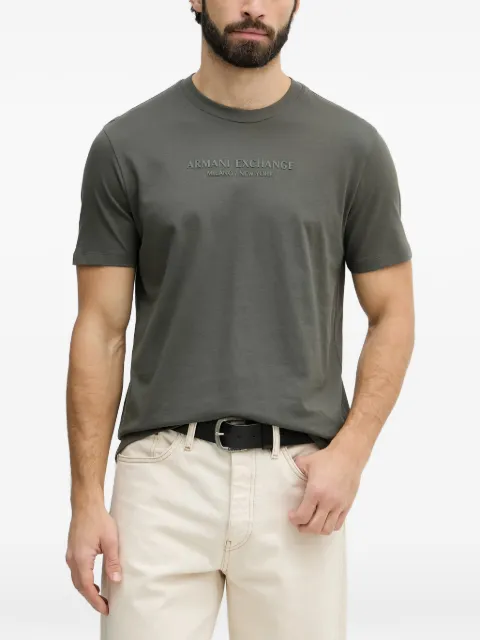 Armani Exchange logo-embossed cotton T-shirt