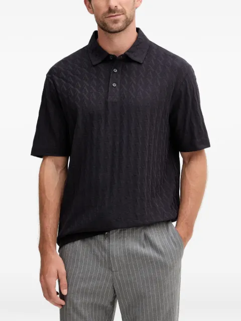 Armani Exchange textured cotton polo shirt