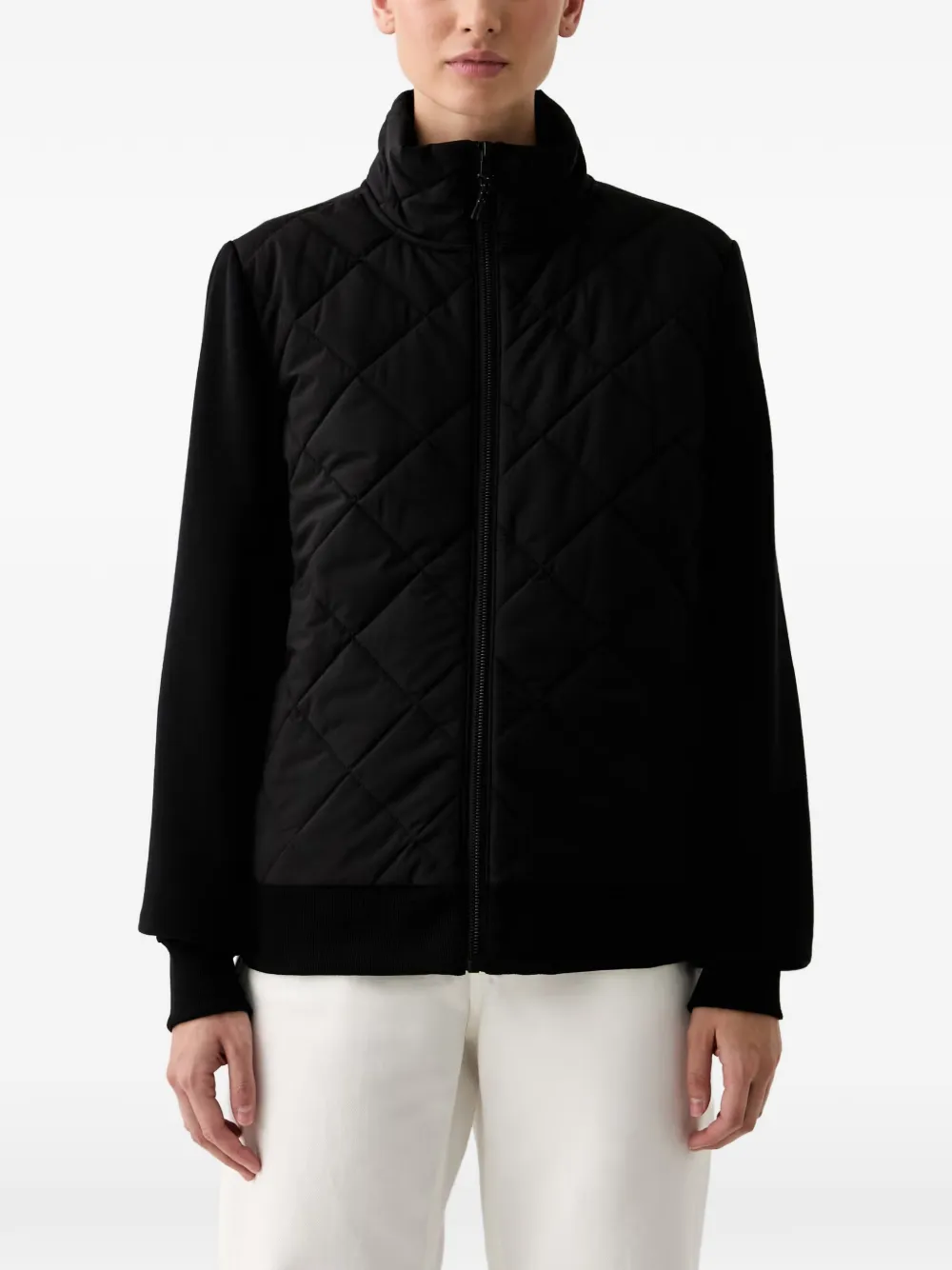 DKNY quilted panelled jacket Zwart