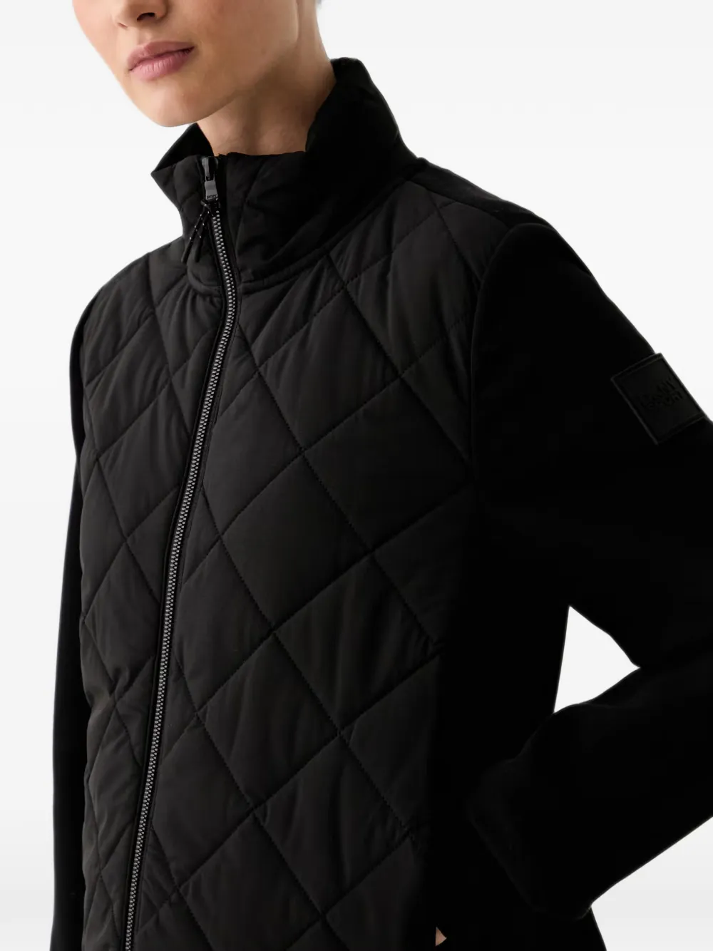 DKNY quilted panelled jacket Zwart