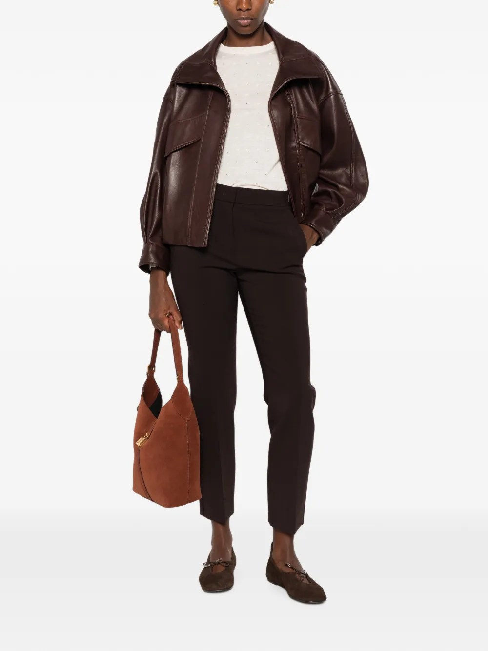 Max Mara Geplooide broek Bruin