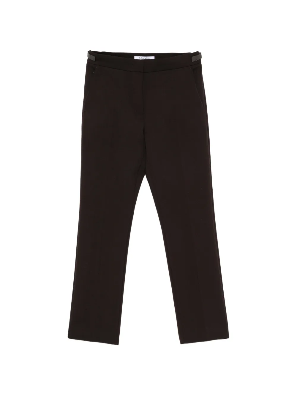 Max Mara Mxmacino logo-plaque trousers - Brown