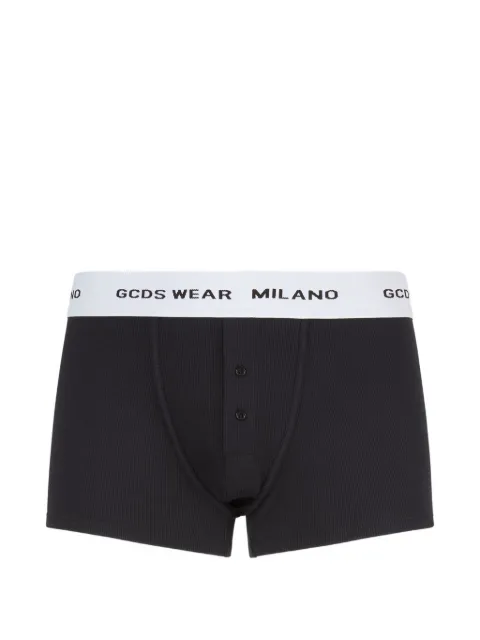 GCDS logo-waistband fine-ribbed boxers