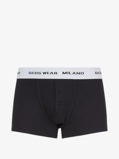 GCDS logo-waistband fine-ribbed boxers