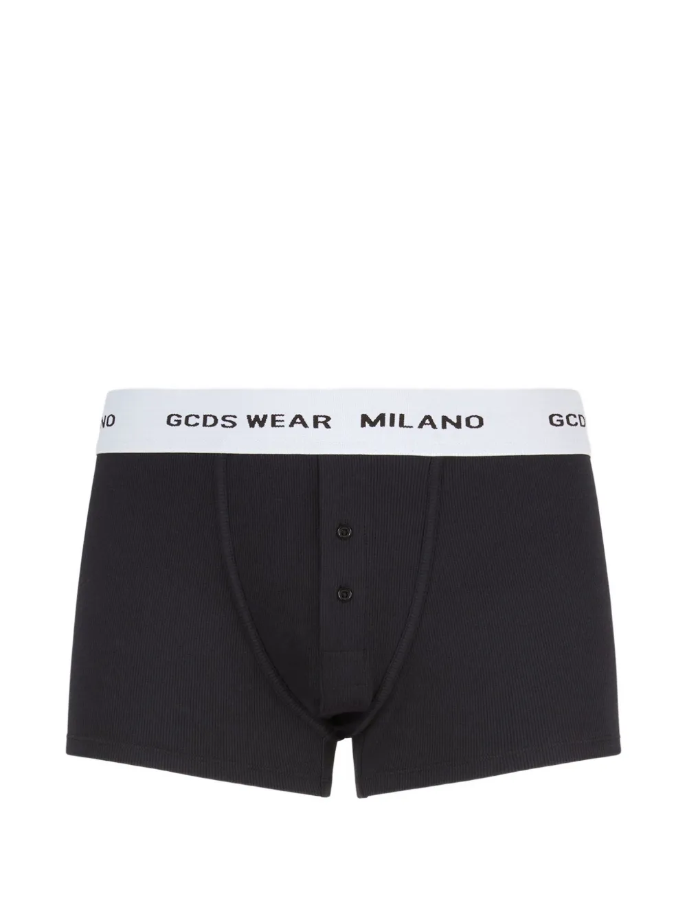 GCDS Geribbelde boxershorts met logoband Zwart