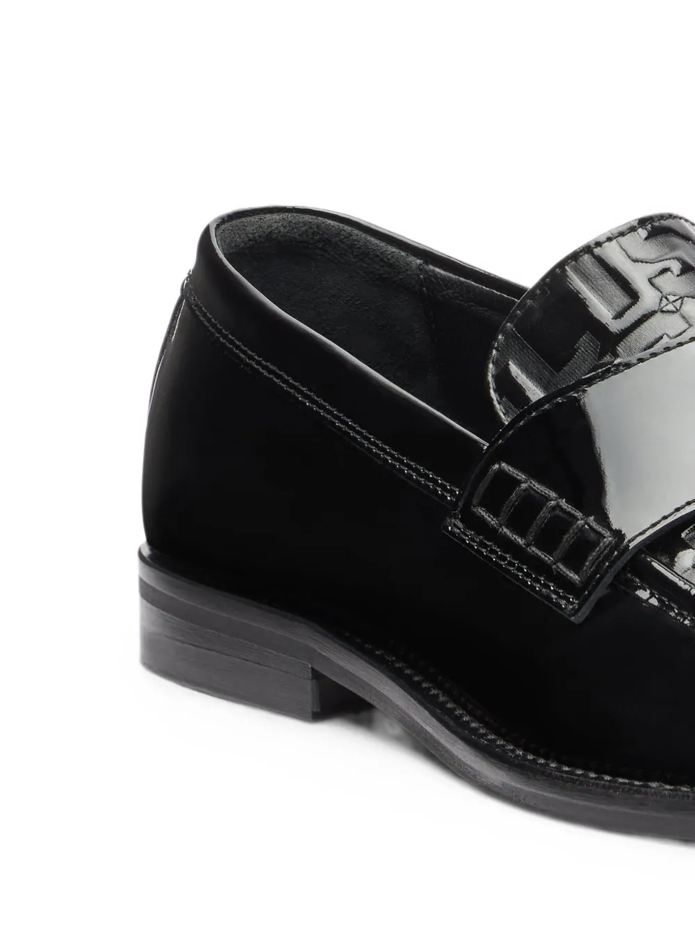 GCDS Wirdo monogram-embossed loafers Zwart