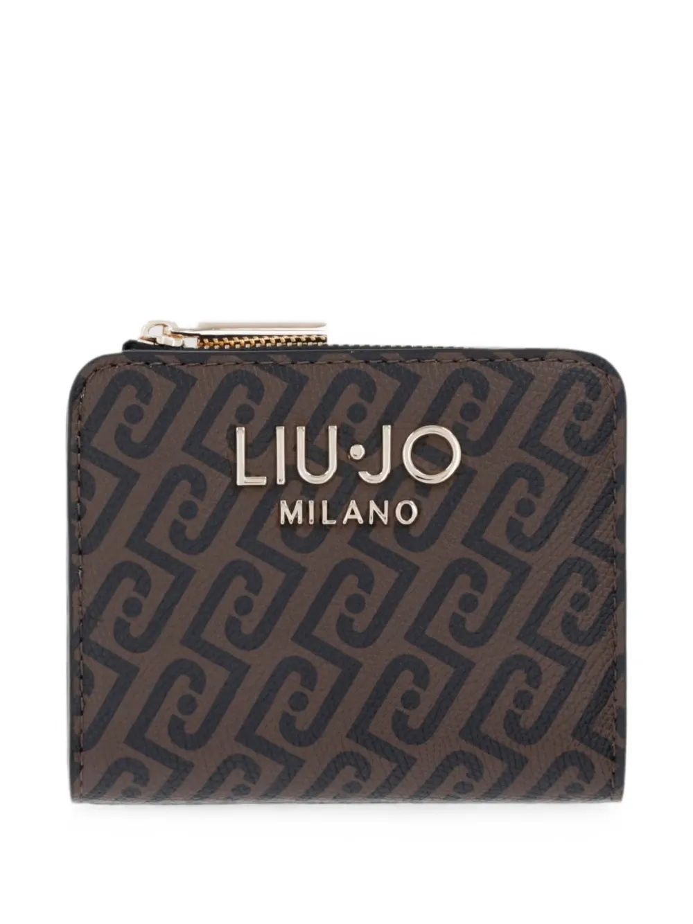 LIU JO monogram-print logo-plaque wallet