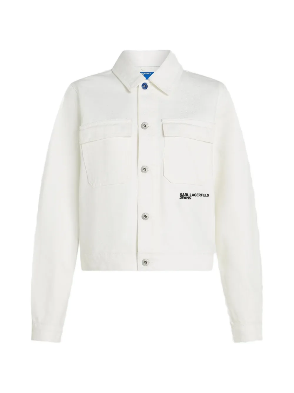 Karl Lagerfeld Jeans logo-print denim jacket - Weiß