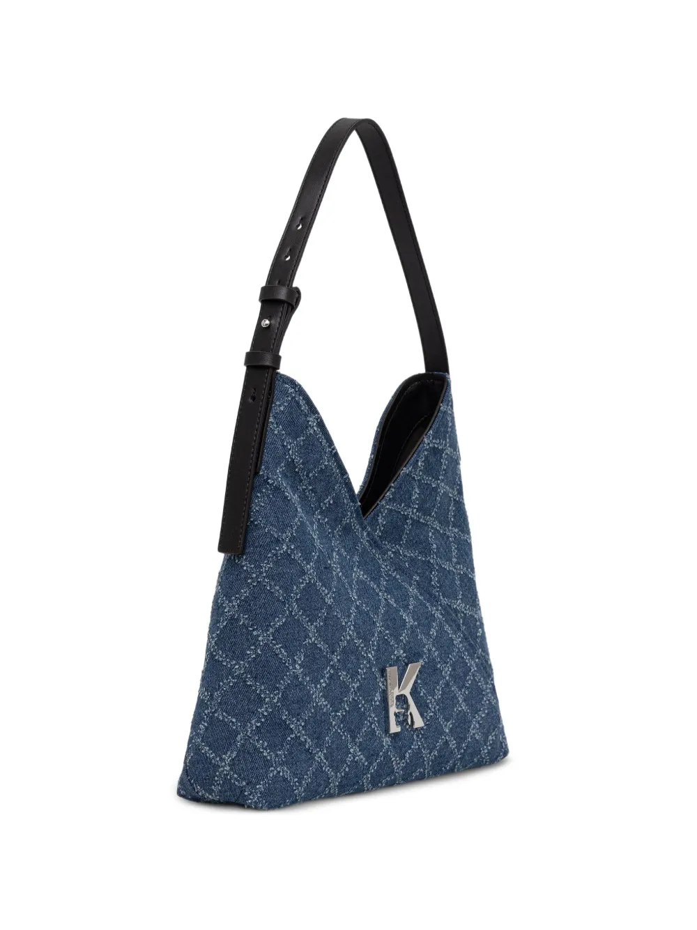 Karl Lagerfeld Jeans Schoudertas met monogram met logoplakkaat Blauw
