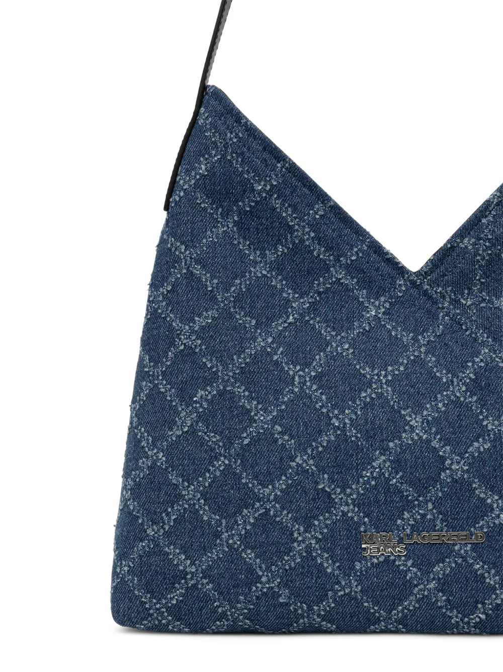 Karl Lagerfeld Jeans Schoudertas met monogram met logoplakkaat Blauw