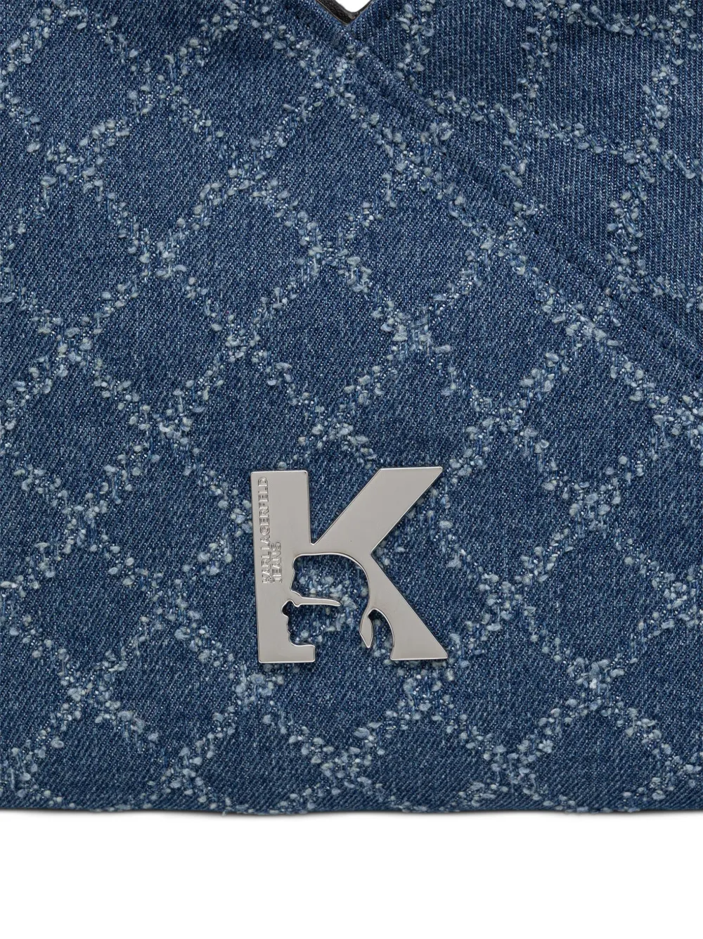 Karl Lagerfeld Jeans Schoudertas met monogram met logoplakkaat Blauw