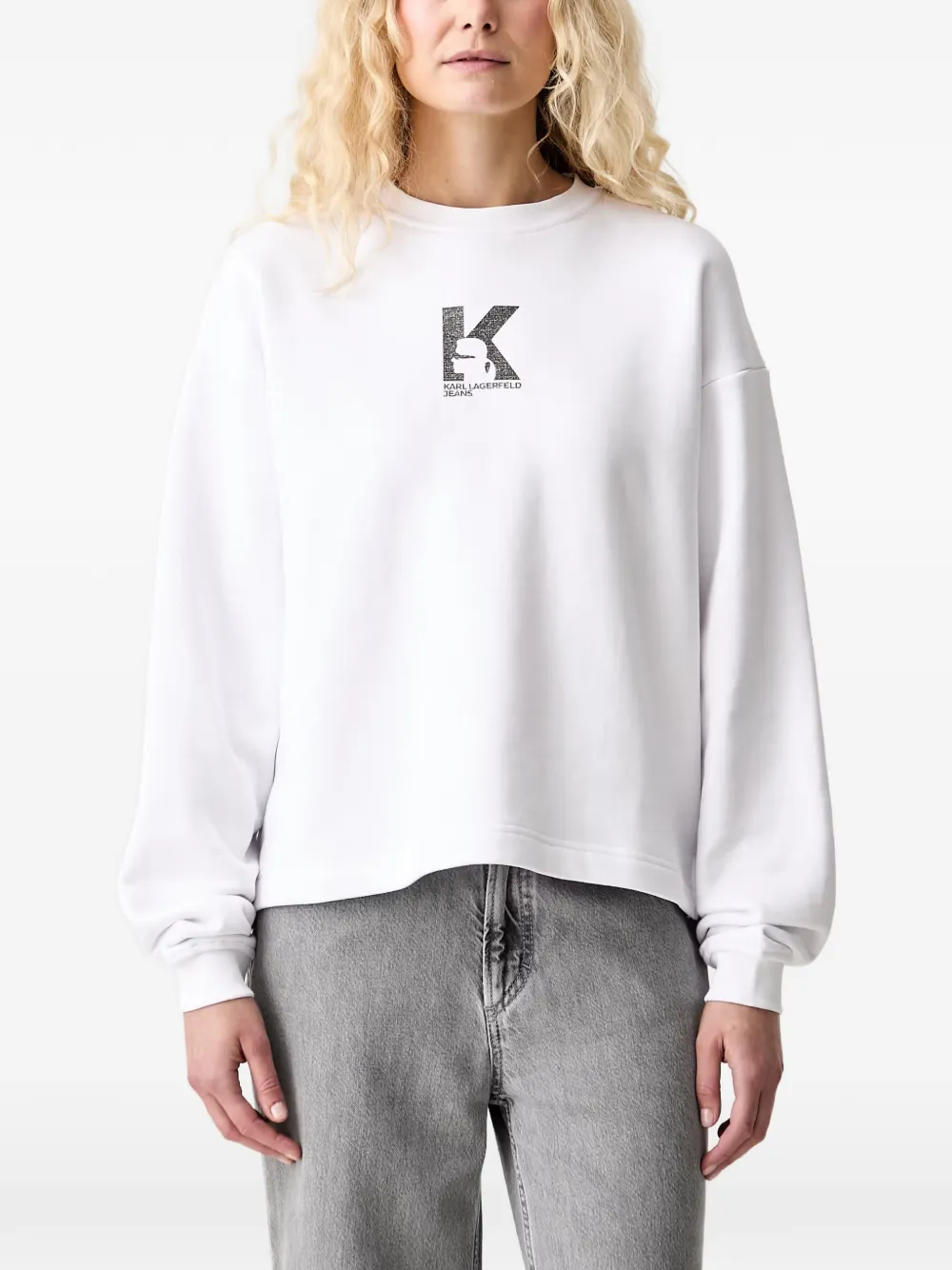 Karl Lagerfeld Jeans logo-print sweatshirt - Weiß