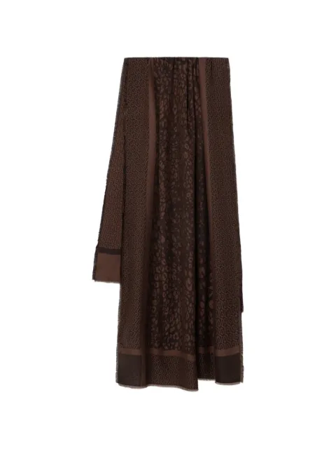LIU JO animal print jacquard stole with logo