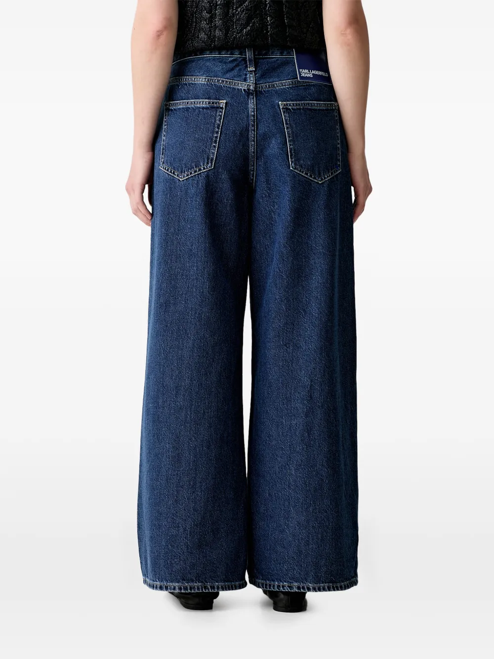 Karl Lagerfeld Jeans met wijde pijpen Blauw