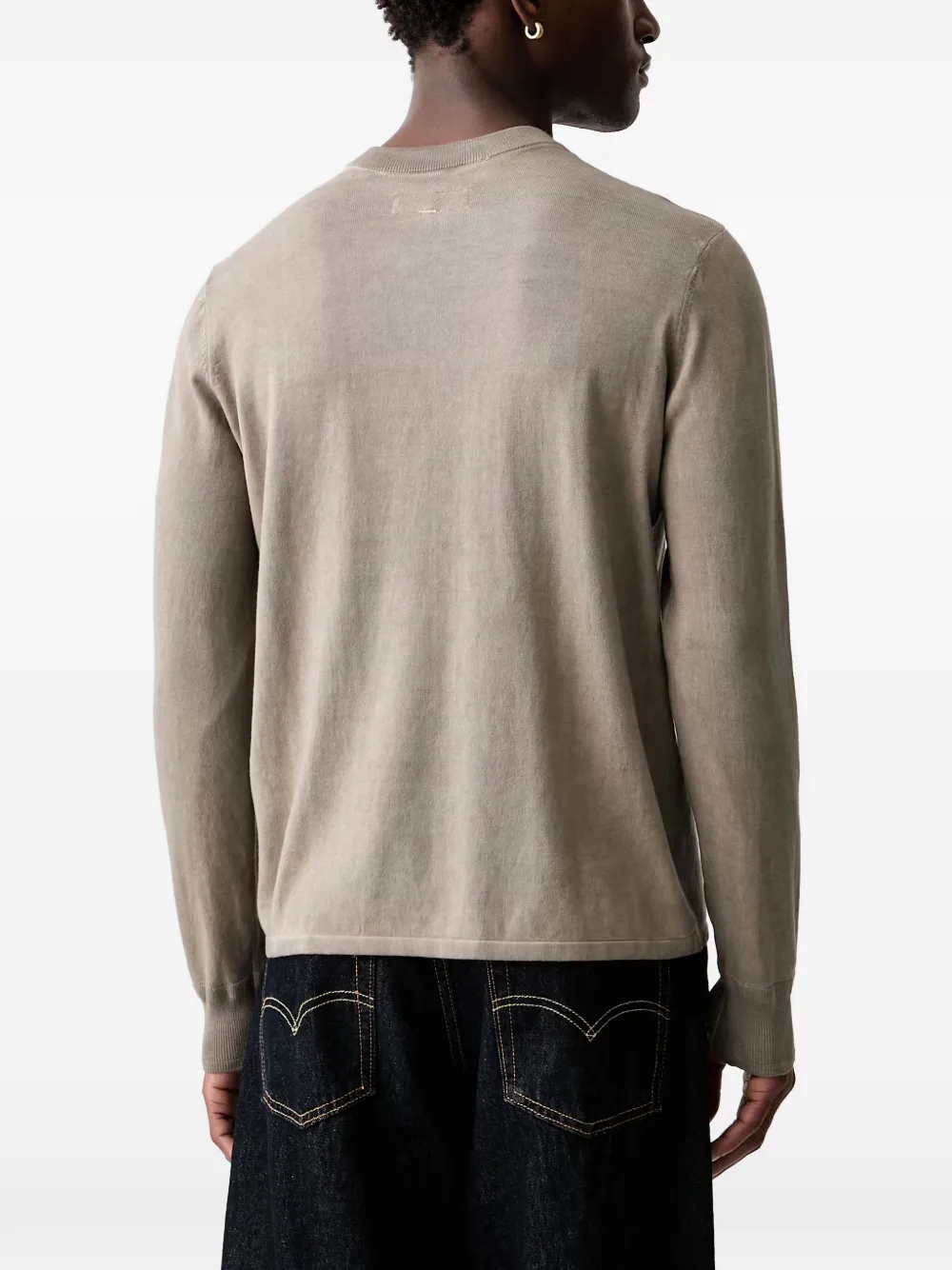 rag & bone Trui met Henley-halslijn Beige
