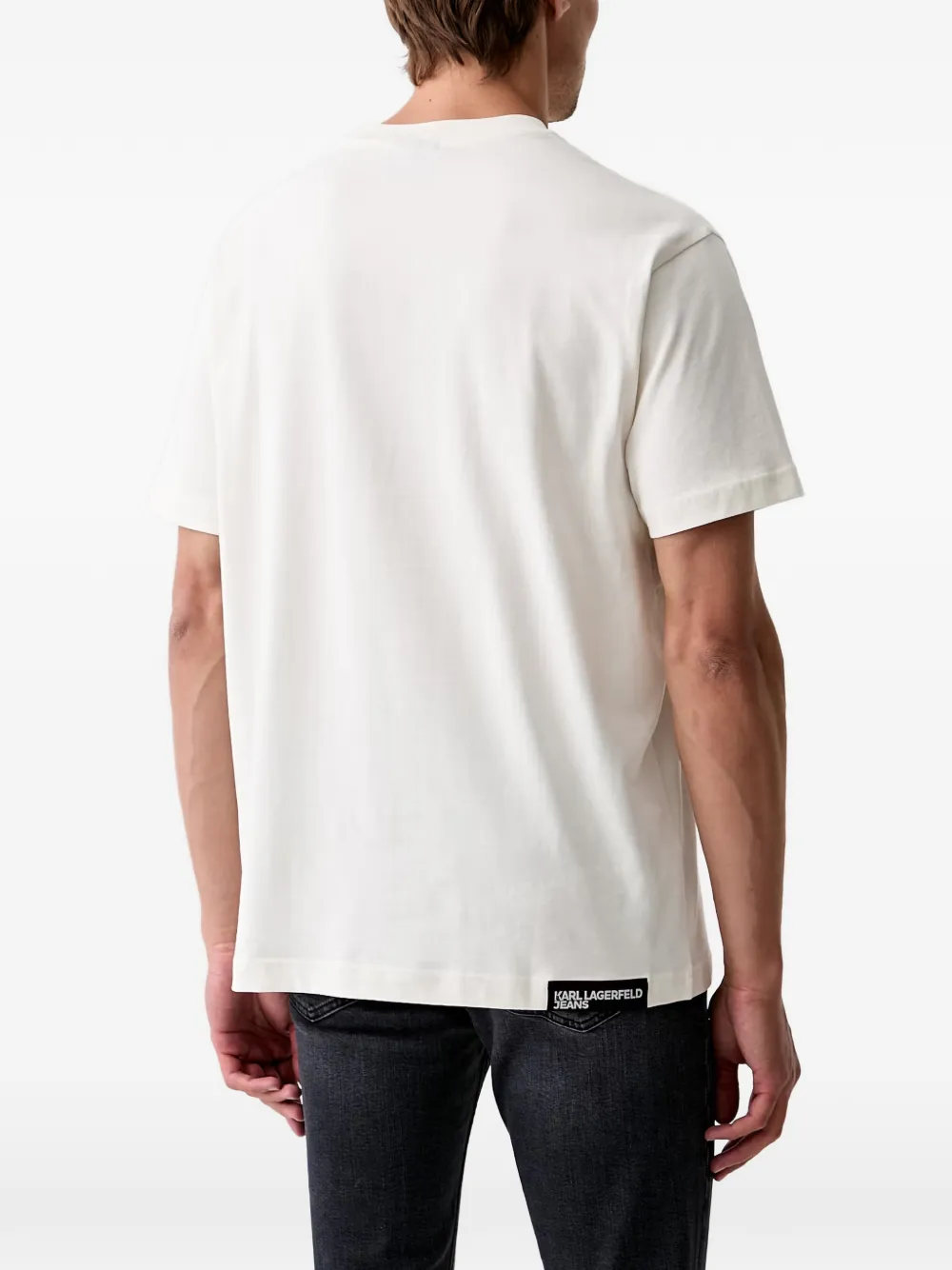 Karl Lagerfeld Jeans Katoenen T-shirt met logoprint Wit