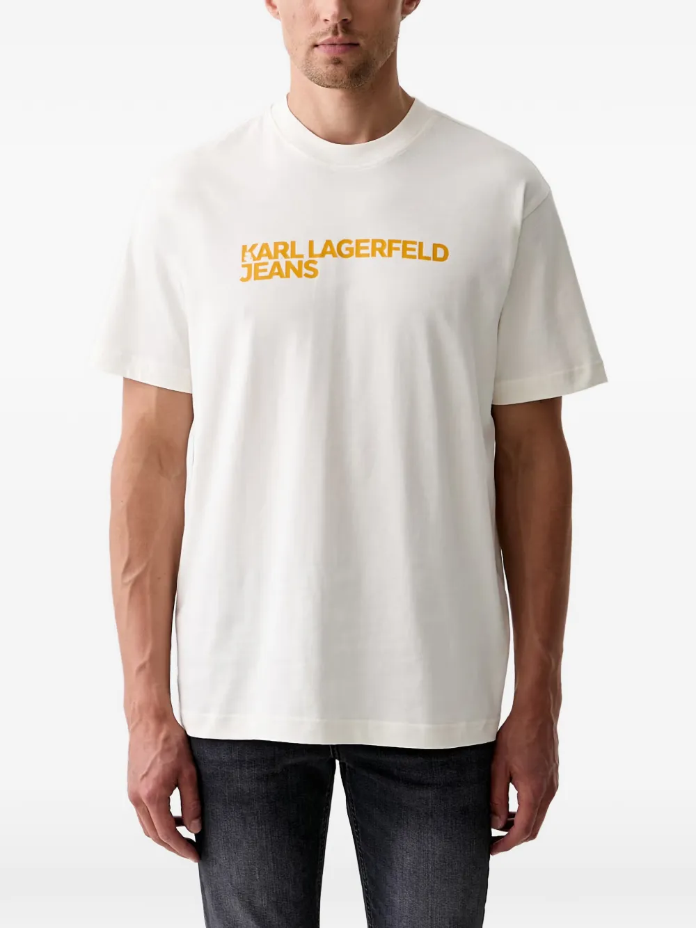 Karl Lagerfeld Jeans logo-print cotton T-shirt