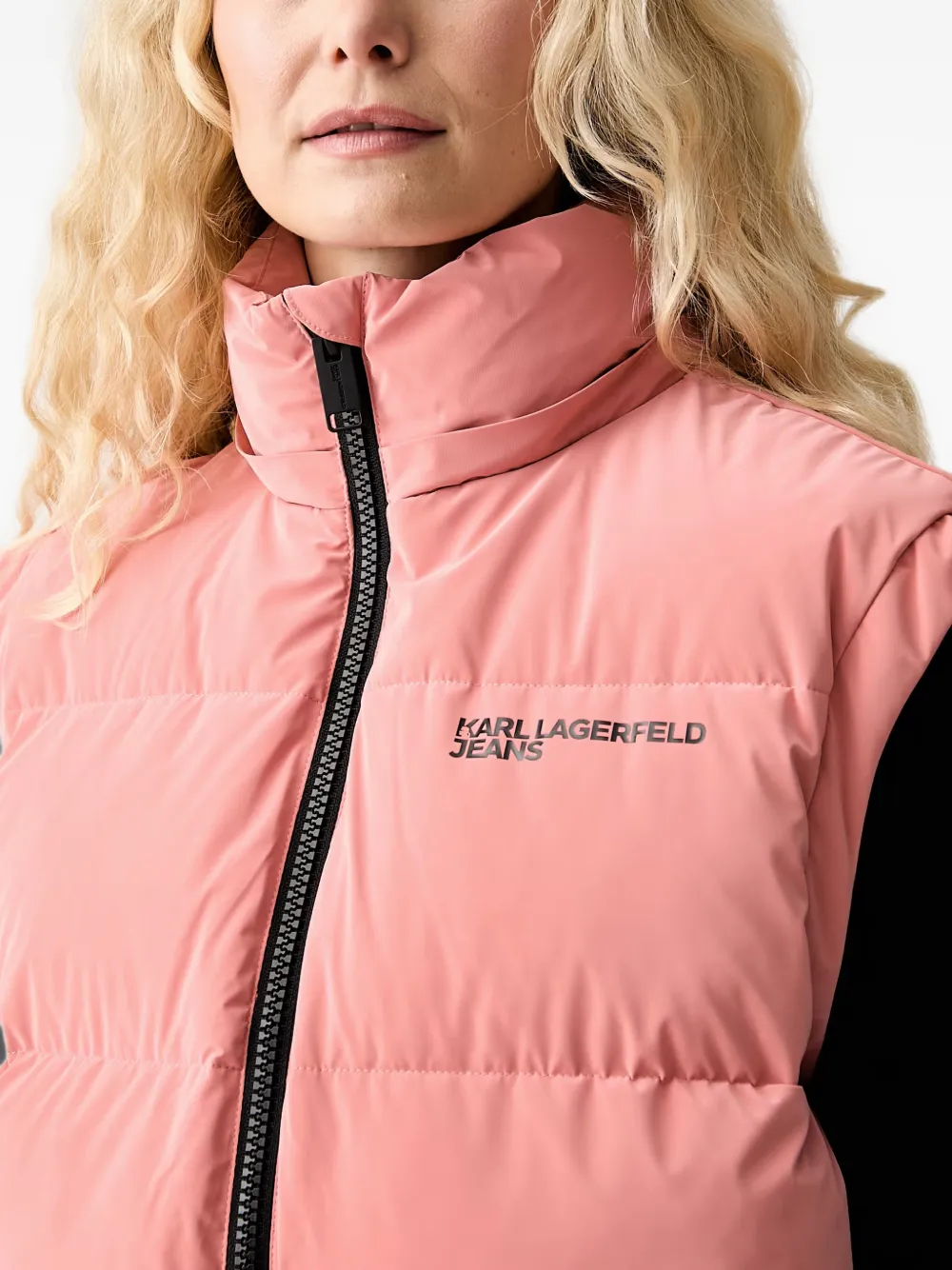 Karl Lagerfeld Jeans Bodywarmer met capuchon Roze